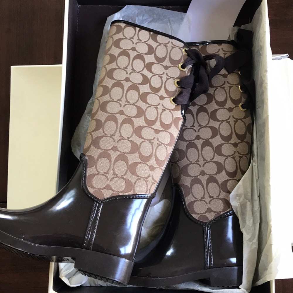 Coach rain boots